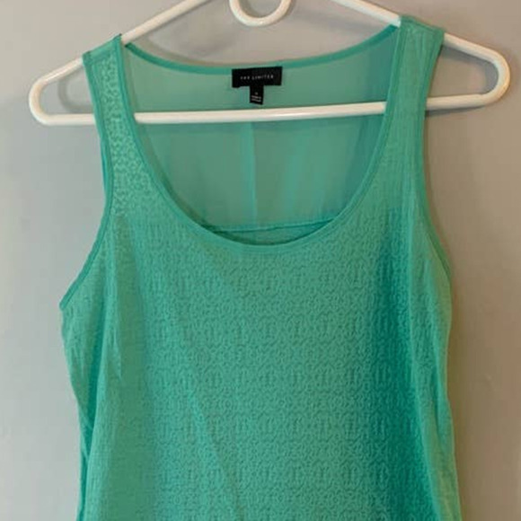 The Limited Blue Green Sheer Tank Top S - Picture 3 of 8